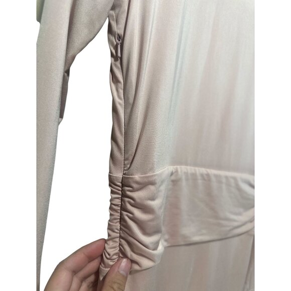 NBD Revolve Coco Mini Dress Womens Small Pink Ruched Long Sleeves Bodycon Party - Picture 13 of 16